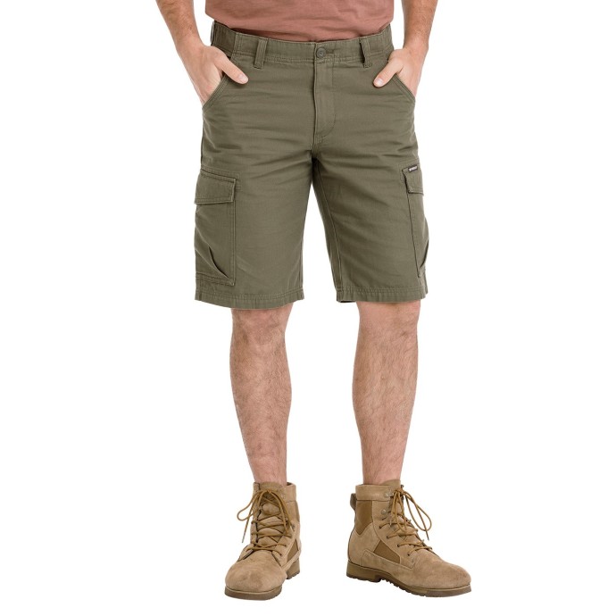 bushman pánské kapsáčové kraťasy tmavá khaki
