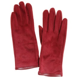 bushman hebké dámské rukavice z polyesteru s body pro ovládání dotykových displejů burgundy