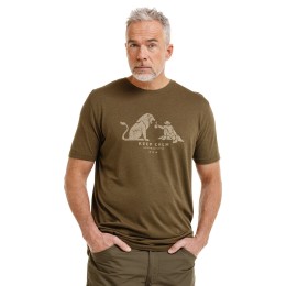 Bushman Pánské tričko Lasal, tmavá khaki