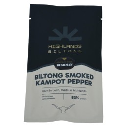 Bushman Biltong Smoked Kampot Pepper, sušené maso