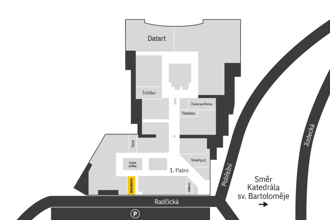 Najdete nás v 1. patře Nákupního centra Plaza